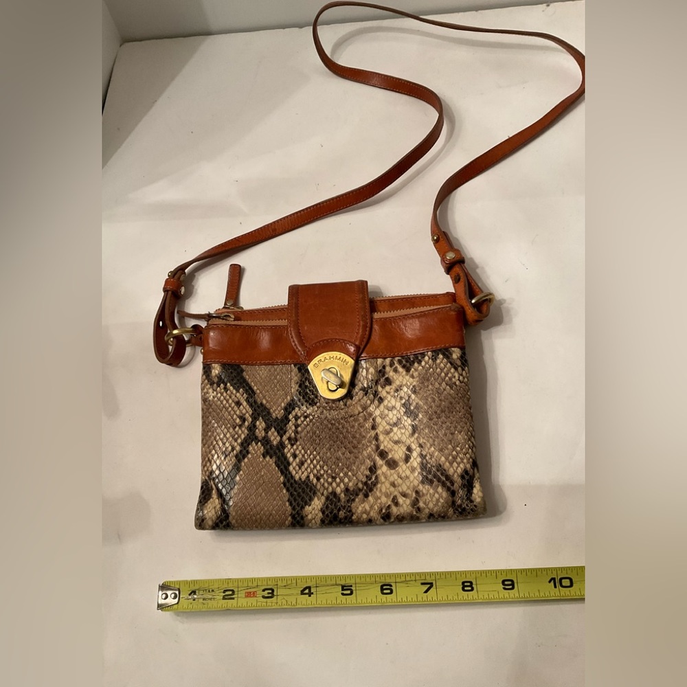 Brahmin Animal Print/brown leather bag